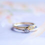 Personalised Marquise Simple Birthstone Stacking Ring, thumbnail 2 of 10