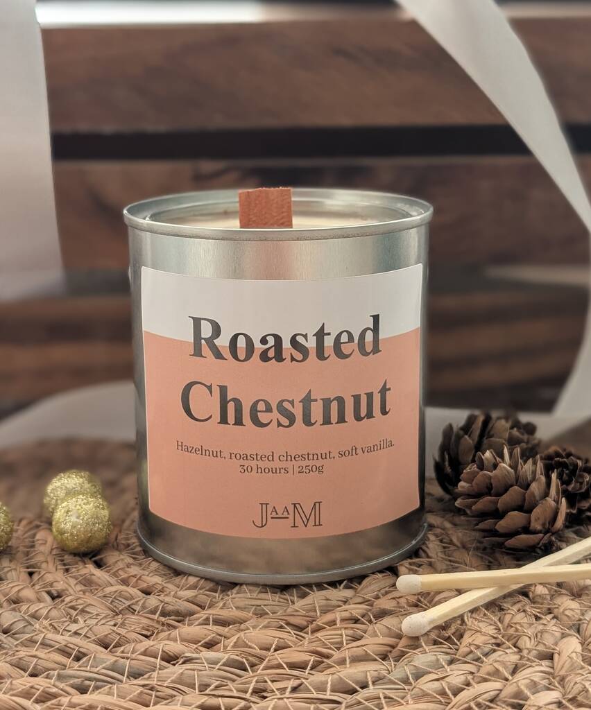 Roasted Chestnut Wood Wick Candle, 1 of 6