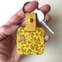 Personalised March Birth Flower Keyring, thumbnail 1 of 3