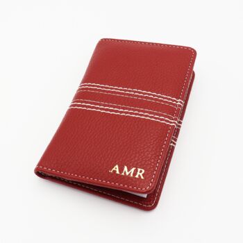 Red Leather Cricket Notebook Wallet, 2 of 8