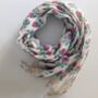 Handmade Indian Block Printed Floral Scarf, Khadi Cotton, thumbnail 4 of 9