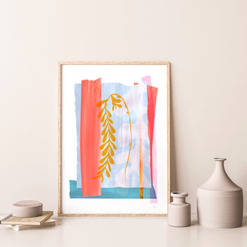 Pastel Abstract Leaf Art Print, 2 of 7