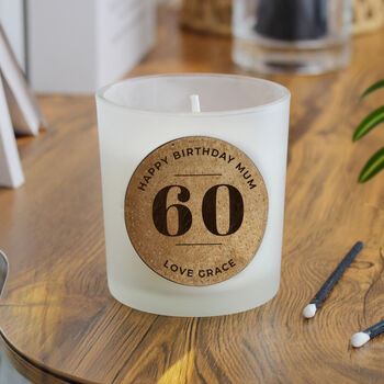 Birthday Gifts Personalised Candle Cork Label, 2 of 4