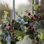 Red Berry And Eucalyptus Faux Wreath, thumbnail 3 of 4