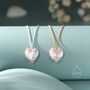 Sterling Silver Heart Baroque Pearl Pendant Necklace, thumbnail 6 of 12