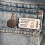 Personalised Boarding Pass Ticket Enamel Pin, thumbnail 3 of 5