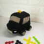 London Cab Knitted Toy In Pink And Black, thumbnail 7 of 7