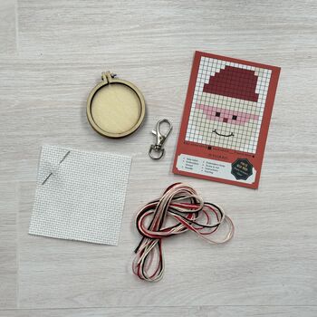 Ho Ho Ho! Christmas Mini Matchbox Cross Stitch Kit, 5 of 5