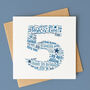 Personalised Children's Birthday Card Blue Star, thumbnail 2 of 4