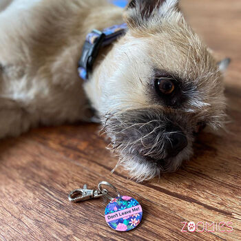 Rainbow Of Flowers Personalised Pet ID Tag, 2 of 5