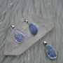 Blue Opal Pendant: Sterling Silver, Teardrop, thumbnail 7 of 8