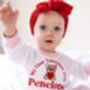 My First Valentines Embroidered Personalised Bear Checked Pyjamas, thumbnail 4 of 7