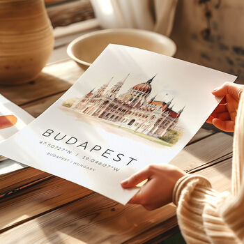 Budapest City Landmark Print Hungary, 6 of 7