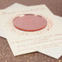 Sparkly Circle Wedding Invitation Magnet, thumbnail 6 of 9