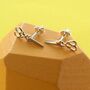 Bronze Scissor Stud Earrings, thumbnail 1 of 2
