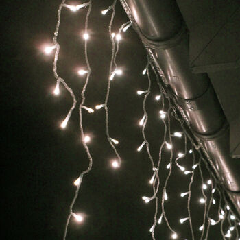Snowing Warm White Icicle Christmas Lights, 4 of 4