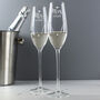 Personalised Mr And Mrs Swarovski Champagne Flutes, thumbnail 1 of 8