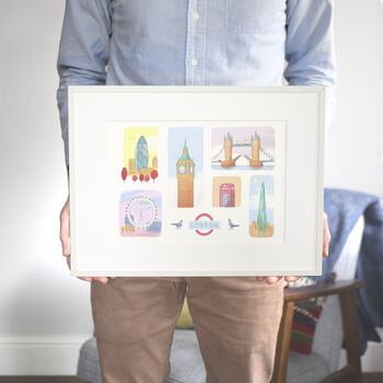 Landmarks Of London Print, 8 of 8