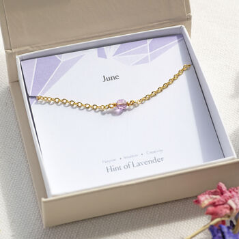 Minimalist June Birthstone Single Bead Bracelet, 3 of 7