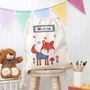 Personalised Playful Fox Cotton Nursery Bag, thumbnail 1 of 4
