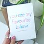 Favourite Sister In Law | Personalised Birthday Card, thumbnail 1 of 2