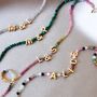 Personalised Beaded Necklace With Solid 9k Gold Initials, thumbnail 1 of 5