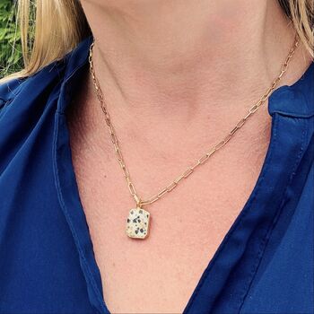 The Rectangle Dalmatian Jasper Necklace, 2 of 9