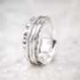 Personalised Hammered Sterling Silver Spinner Ring, thumbnail 2 of 10