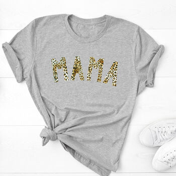 Leopard Print Mama Ladies T Shirt, 2 of 3