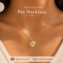 Personalised Engraved Name Necklace Dog Paw Print Design, thumbnail 9 of 11