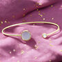 Mother Of Pearl And Crystal Bangle Bracelet, thumbnail 1 of 9