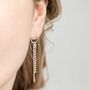 Sterling Silver Curb And Bead Dangly Studs, thumbnail 2 of 6