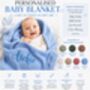 Personalised Baby Blanket Embroidered With Name Soft Customised, thumbnail 3 of 12