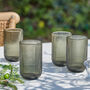 Palermo Set Of Four Grey Ribbed Highball Tumblers, thumbnail 1 of 5