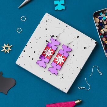 Christmas Cracker Earring Making Kit, Diy Jewellery Craft Kit, 7 of 8