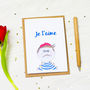 Je T'aime Valentines Card, thumbnail 1 of 2