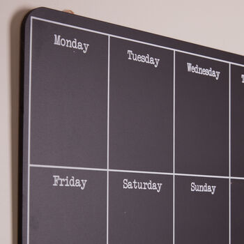 Days Of The Week Wall Chalkboard With Copper Clips, 3 of 5