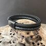 Stainless Steel And Leather Rope Mens Bracelet, thumbnail 1 of 3