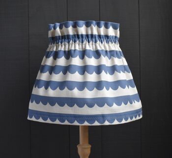 Dolly Blue Scallop Gathered Scrunchie Lampshade, 2 of 5