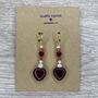 Love Collection Chalcedony Heart Drop Earrings, thumbnail 1 of 5