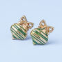 Perfect Prezzie Gold Plated Christmas Earring Set, thumbnail 4 of 7