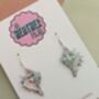Conch Shell Glitter Earrings / Beach Lover Gift / Coastal Statement Jewellery / Ocean Inspired Accessories, thumbnail 4 of 5