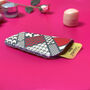 Red And Black Houndstooth Pattern Pill Case Holder, thumbnail 3 of 3