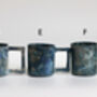 Handmade Japanese Ceramic Mug Blue Gray, thumbnail 7 of 9