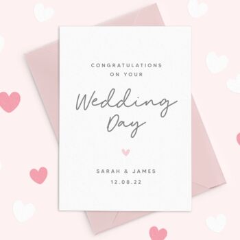 Congratulations Wedding Day Personalised Card, 3 of 3