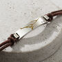 Men’s Leather Cord Personalised Kintsugi Bracelet, thumbnail 2 of 5