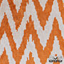 Cinnamon Zig Zag Silk Ikat Velvet Pillow Cover 40x40cm, thumbnail 4 of 6