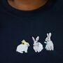 Trio Of Rabbits Embroidered Sweater, thumbnail 2 of 9