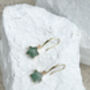 Aventurine Star Real 18k Gold Plated Earrings, thumbnail 1 of 6