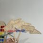 Personalised 'First Day Of/Last Day Of' Reversible Wooden Flag Keepsake, thumbnail 4 of 5